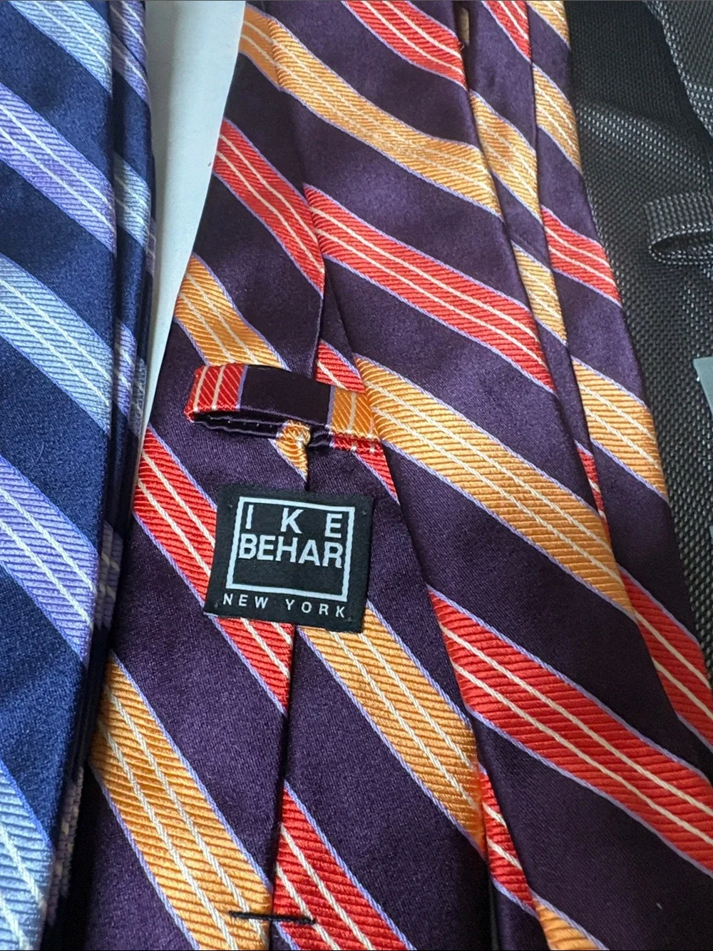Ike Behar Silk/Cotton and Silk Patterned Ties